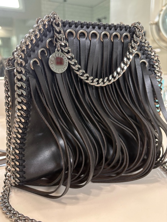 Stella McCartney Handbags - Stella McCartney Tiny Black Fringe Falabella Crossbody Bag